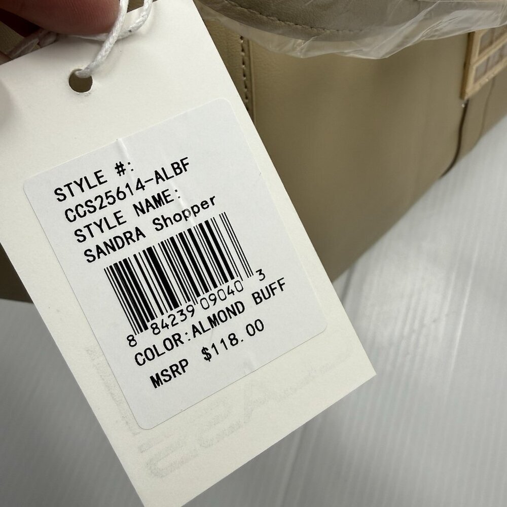 Cavalli Class Sandra Shopper Tote Almond Buff Logo Shoulder Bag Large Neutral - Picture 9 of 13